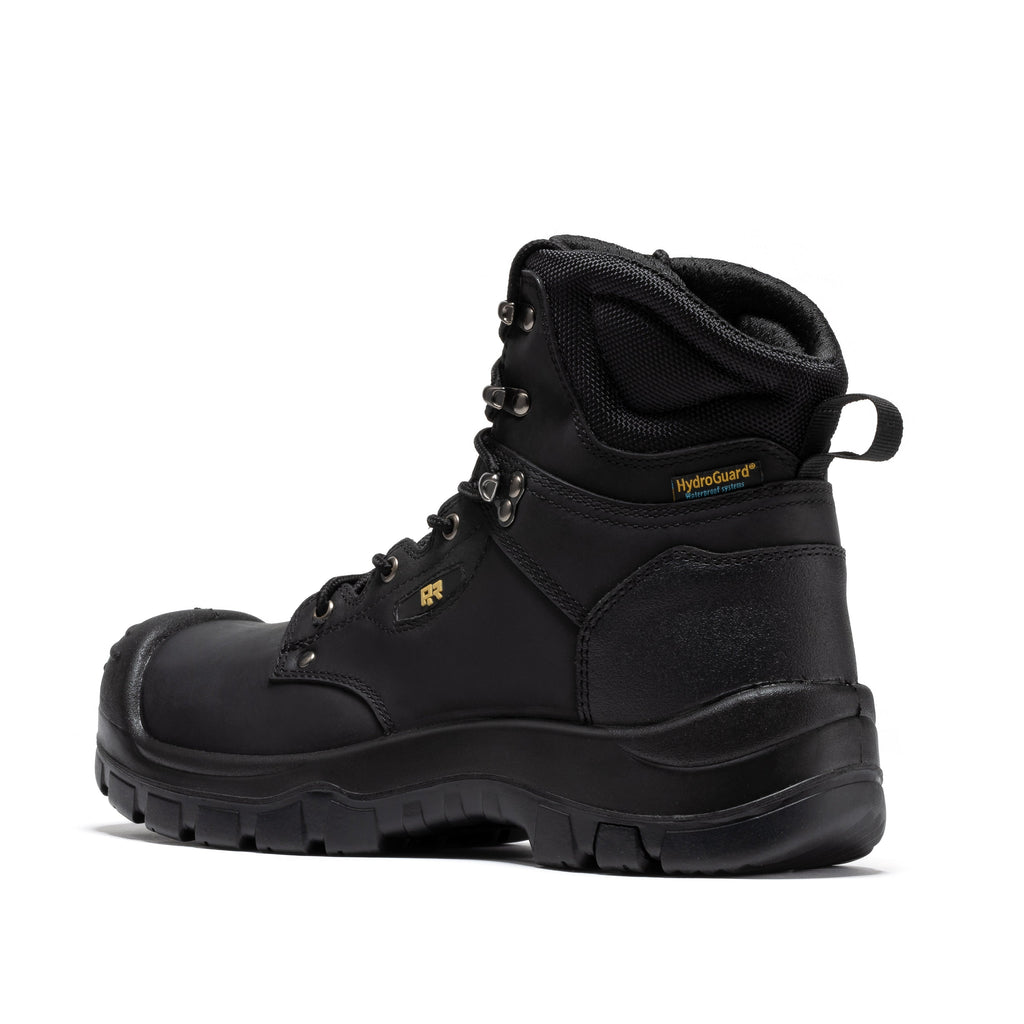 ROCKROOSTER Woodland Black 6 inch Waterproof Composite Toe Leather Work Boots AK662