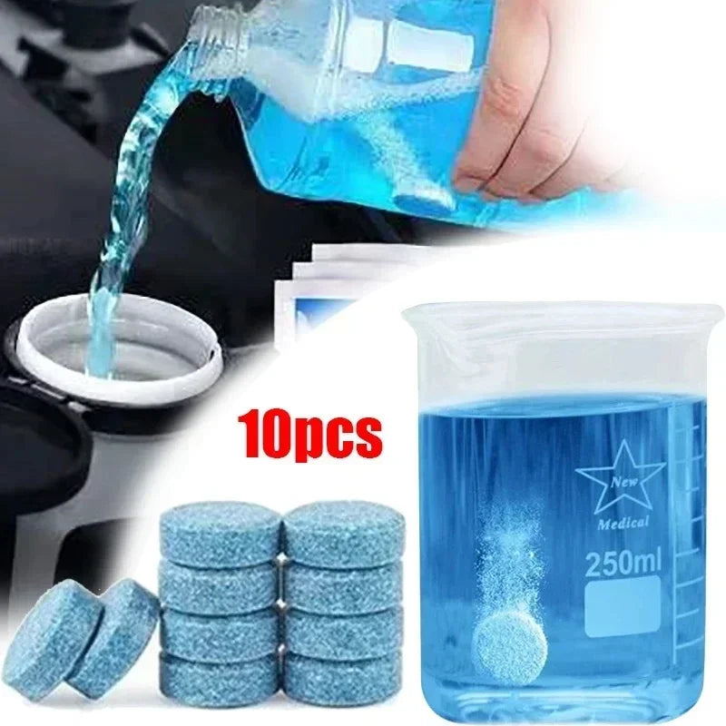 ‌All-Season Windshield Washer Effervescent Tablet (Solid Concentrate) Shellac-Free Formula