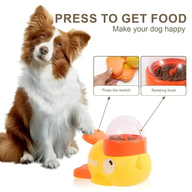 Interactive Duck Dog Treat Dispenser Toy