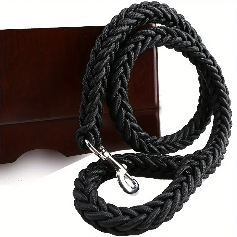 Durable Braided Rope Dog Leash for Strong Pullers