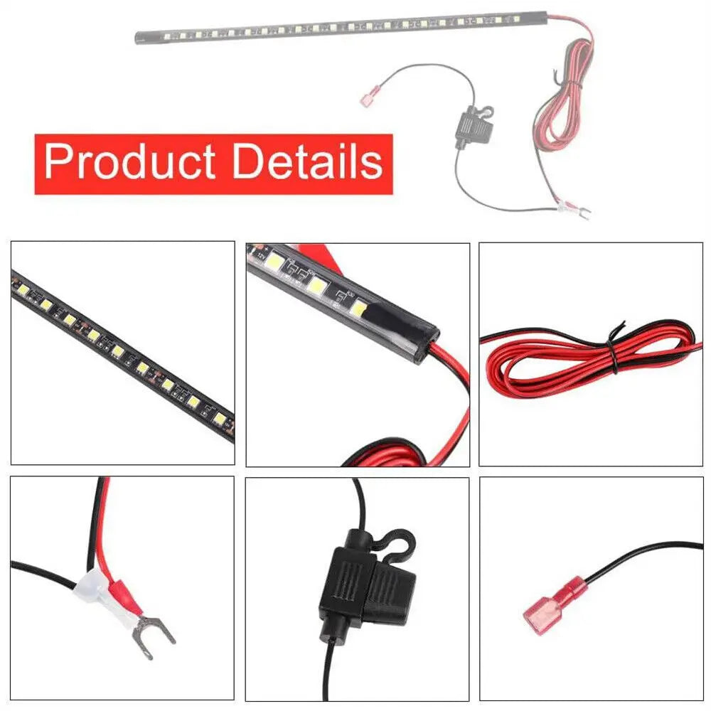 Universal Under Hood Engine Repair White LED Light Bar with Auto On/Off Switch Control Car SUV Pickup Offroad Repair Work Light