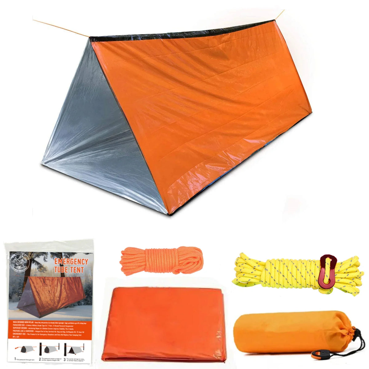 2 Person Emergency Tent Casa De Waterproof Camping Travel Pergola Family Campaign House Tourist Tents Cool Gear Equipment Coat