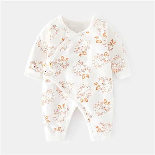 Cotton Newborn Baby Girl Boy Romper Print Infant Jumpsuit Casual New born Clothes For Girls Boys Spring Autumn Clothing New 0-6M