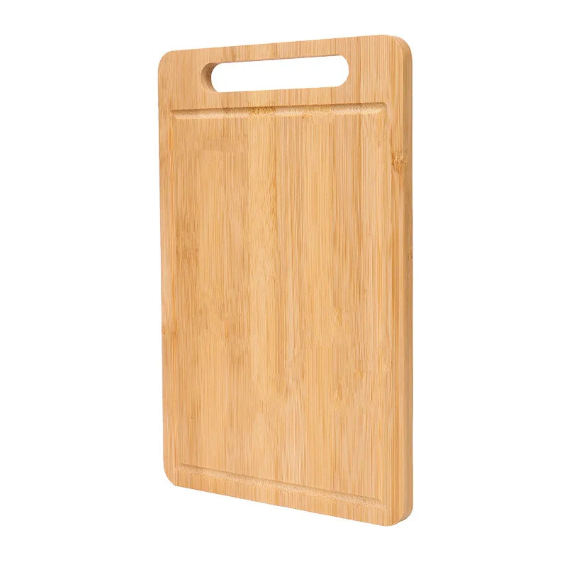 Double-Sided Bamboo Cutting Board - Natural Moso Bamboo Anti-Mold Kitchen Chopping Board with Vertical Stand