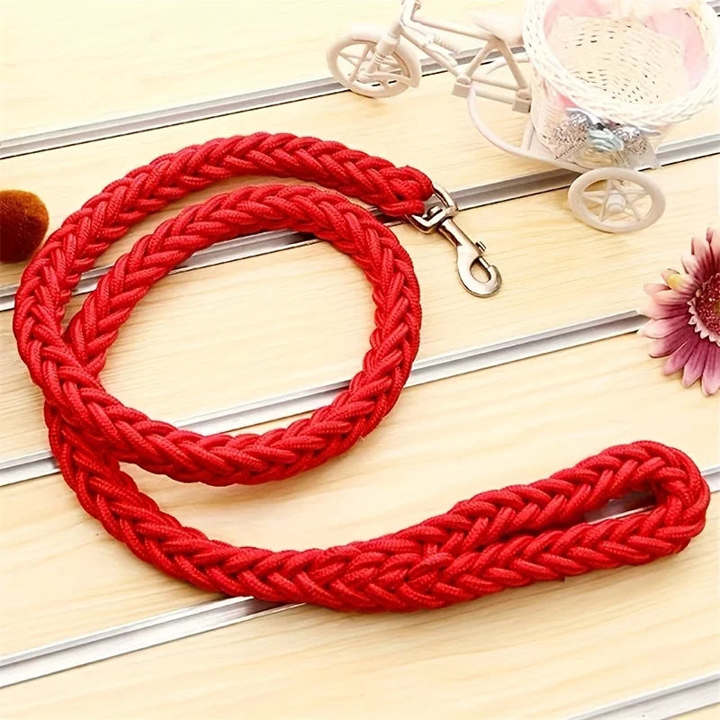 Durable Braided Rope Dog Leash for Strong Pullers