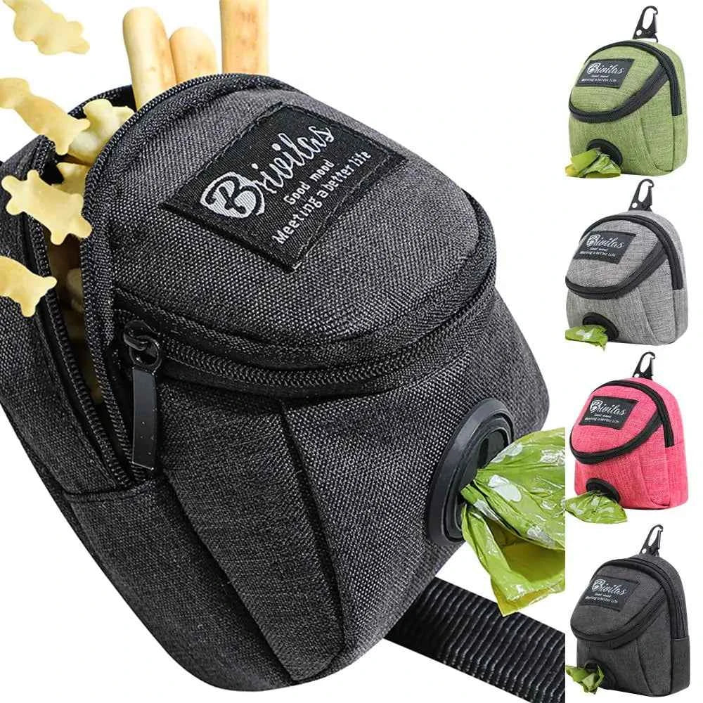 Portable Dog Treat Pouch – Training & Travel Bag with Poop Dispenser