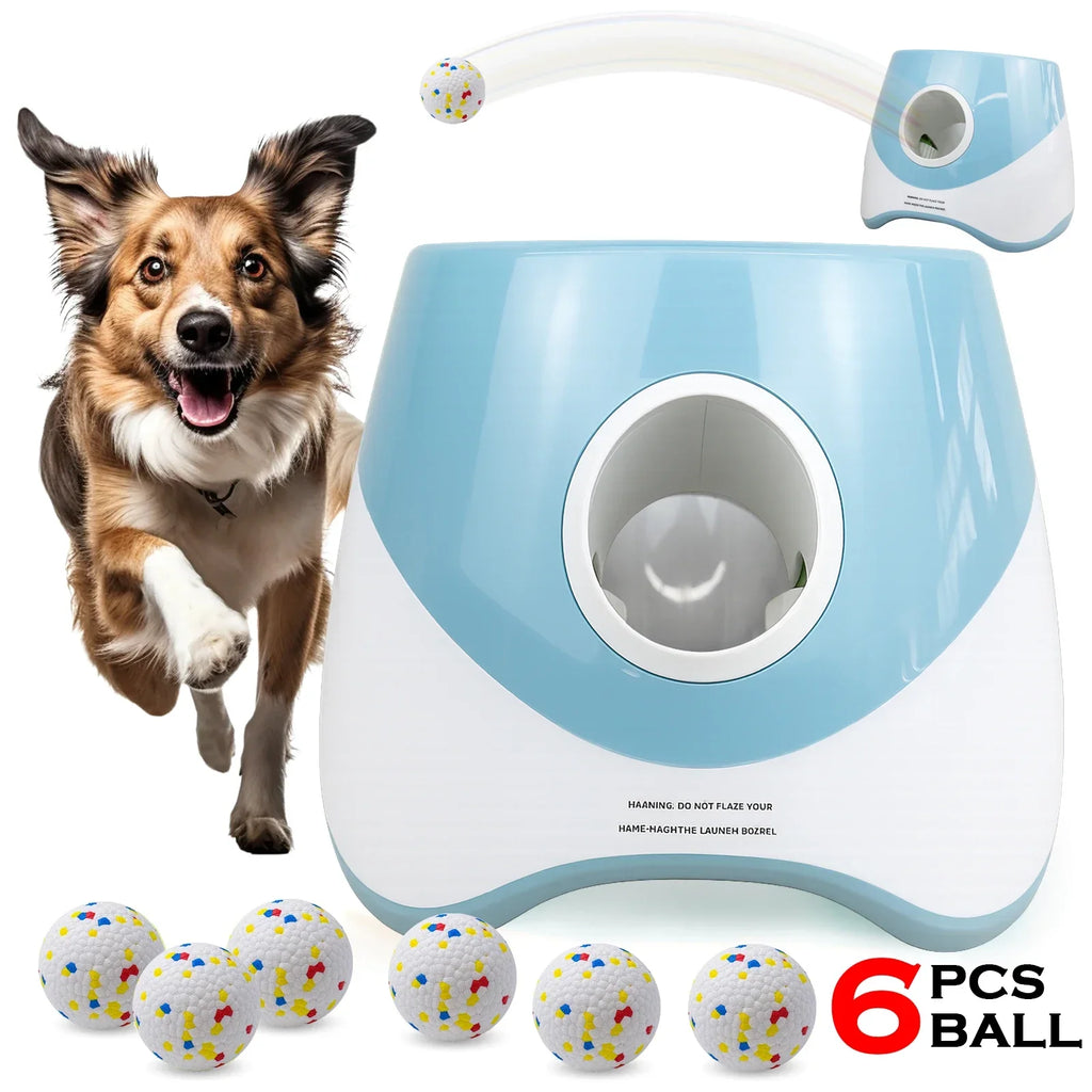 Automatic Dog Tennis Ball Launcher – Rechargeable Interactive Ball Throwing Machine for Small & Medium Dogs
