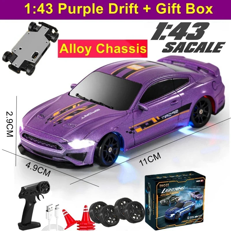 1/64 2.4G High speed Drift Rc Car 4WD Remote Control Car Four Wheel Drive Radio Controlled Mini RTR Racing Model Boy Toy Gift
