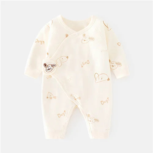 Cotton Newborn Baby Girl Boy Romper Print Infant Jumpsuit Casual New born Clothes For Girls Boys Spring Autumn Clothing New 0-6M