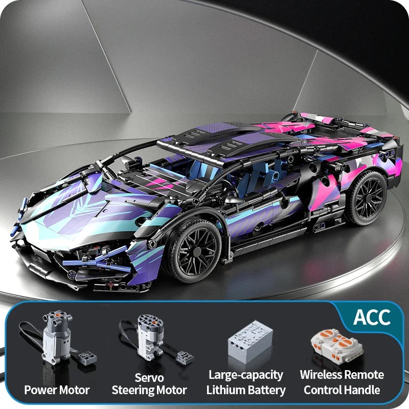Technical Racing Sport Car 1280PCS Model Building Blocks City Mechanical Speed Vehicle Supercar Brick Puzzle Toys Kid Adult Gift