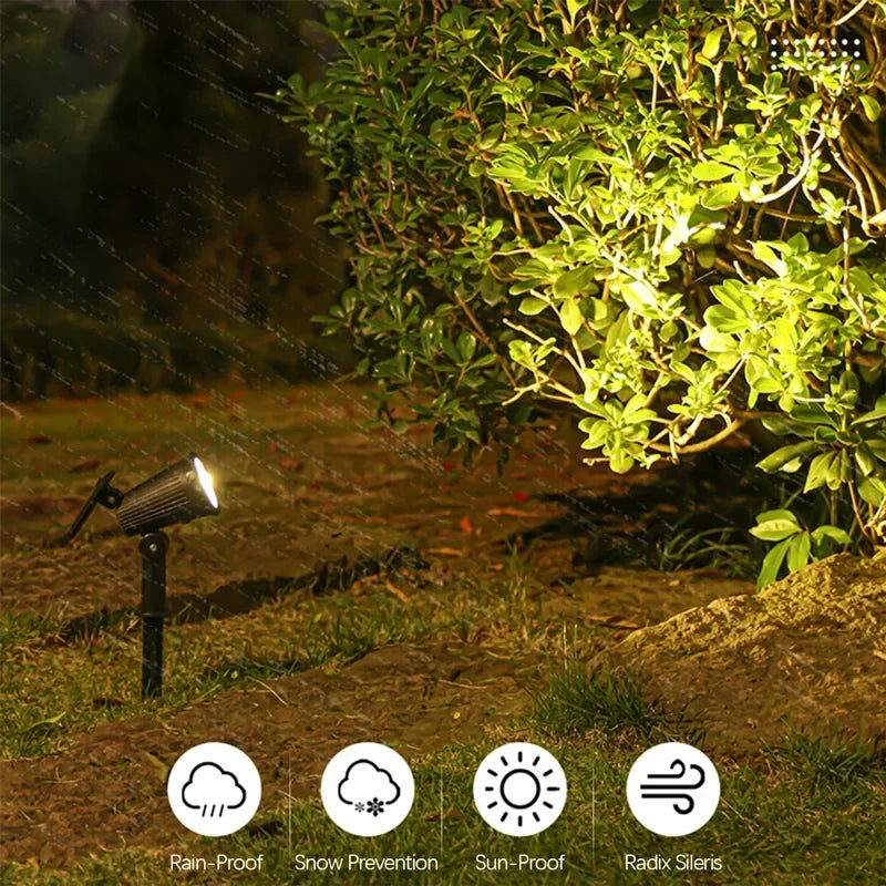 9 LED Solar Spot Light Outdoor Waterproof Spotlights Solar Garden Lights Landscape Lighting Decoration Pathway Lawn Lamp