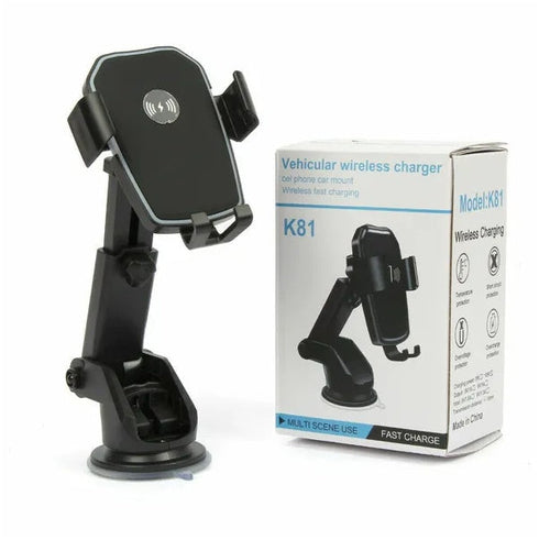 2-in-1 Qi Wireless Fast Charging Car Mount & Charger – Convenient Tech Gift for Drivers