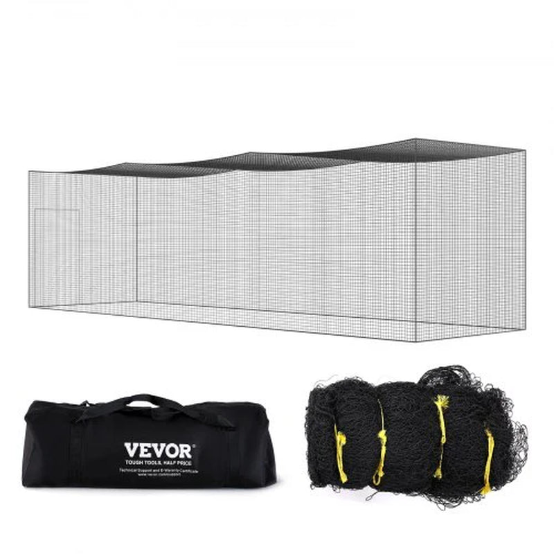 Baseball Batting Netting, Professional Softball Baseball Batting Hitting Training Net, Practice Portable Pitching Cage Net with Door & Carry Bag, Heavy Duty Enclosed PE Netting, 35FT (NET ONLY)