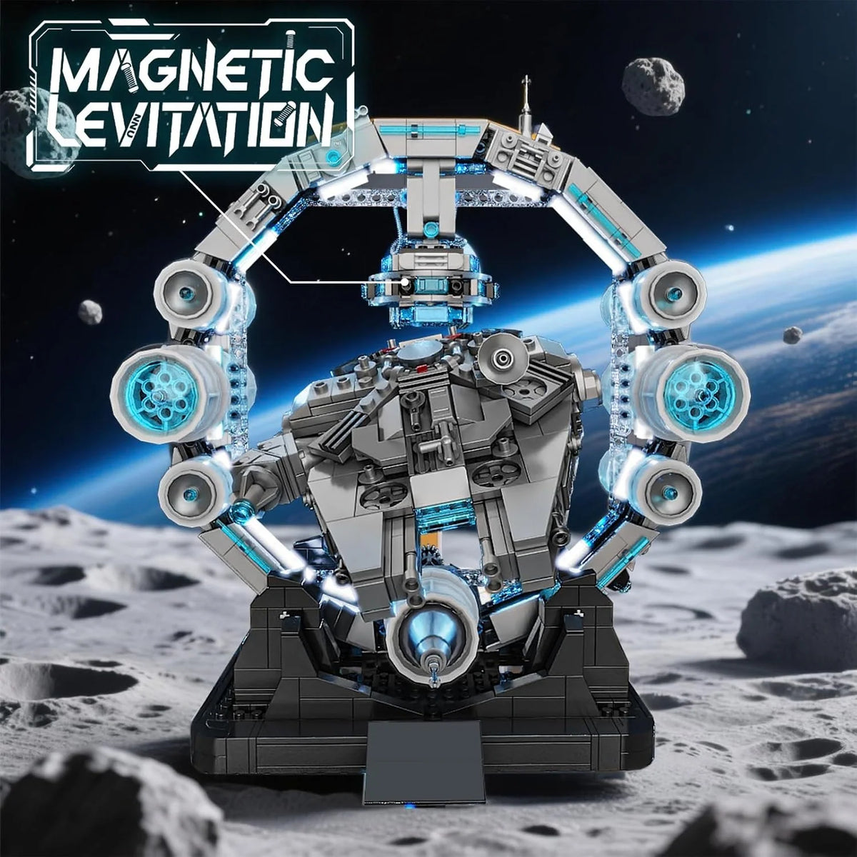 Magnetic Levitation Orbital Space Station Spaceship Building Set