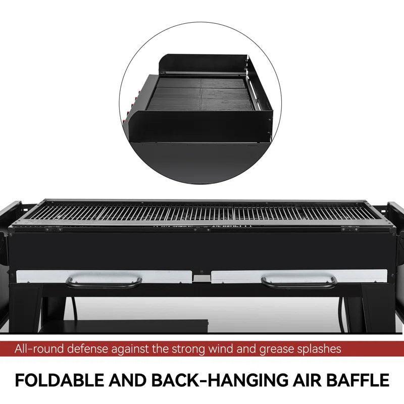 8 - Burner Liquid Propane Gas Grill and Side Tables