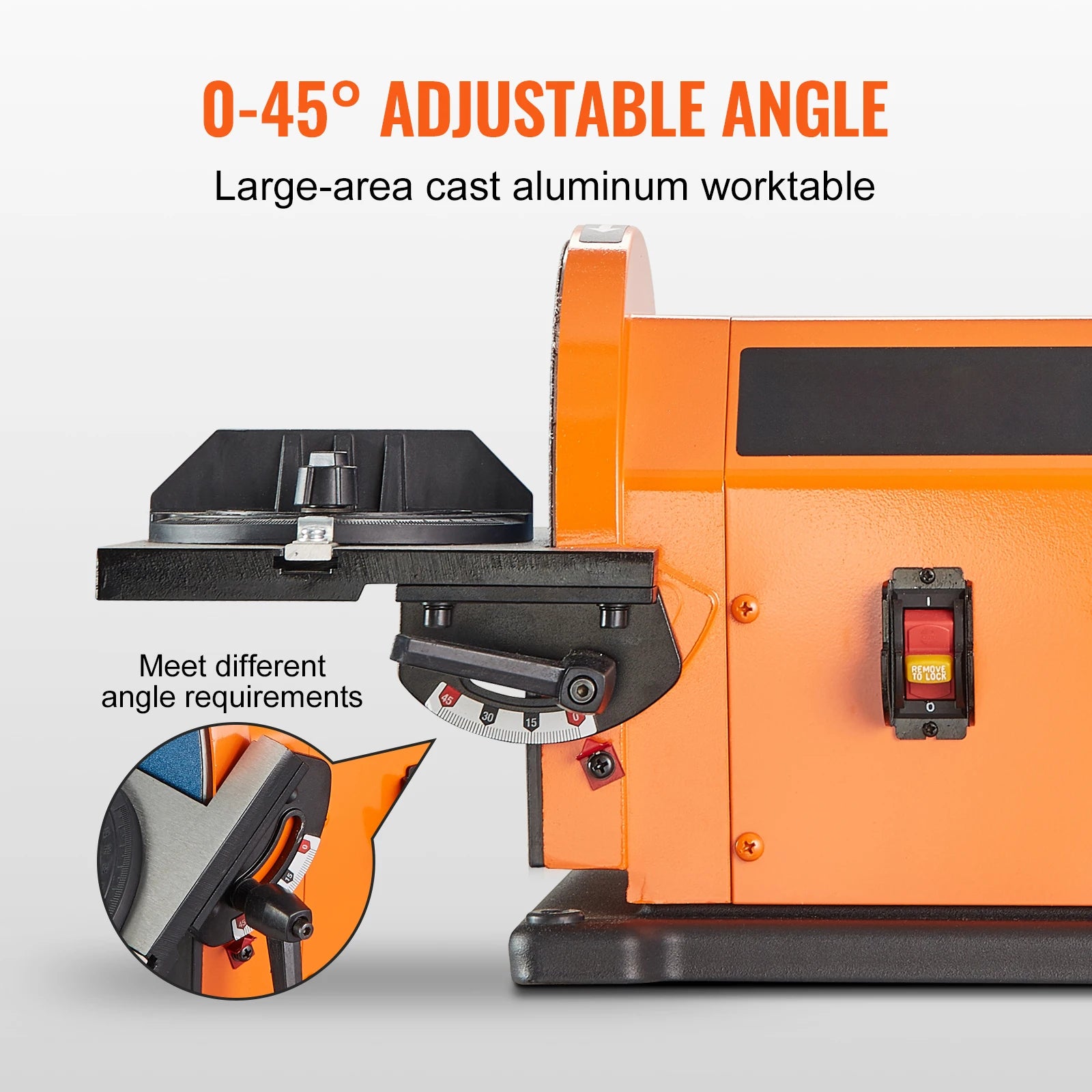 Belt Disc Sander Combo with 5A/4.3A/2.5A Induction Motor Belt Sanding Machine Woodworking Deburring Grinder Combo Bench