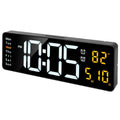 15.7In LED Digital Wall Clock with Remote Control for Home Gadget 10 Level Brightness 3 Alarm Settings 12-24Hr Format Timing Countdown Temperature Calendar Display Decorative Clock for Office Home