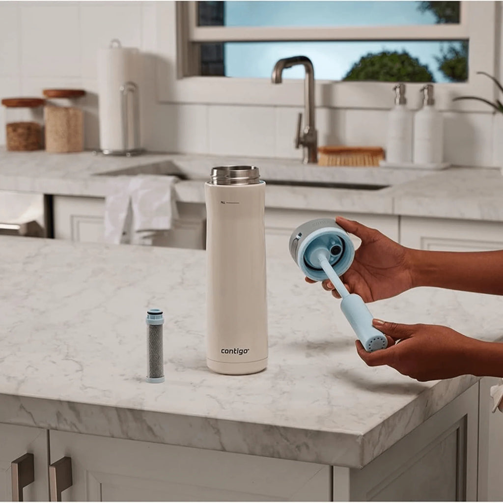 Contigo Wells Chill Stainless Steel 24Oz Water Bottle with Autospout Straw Lid and Filter