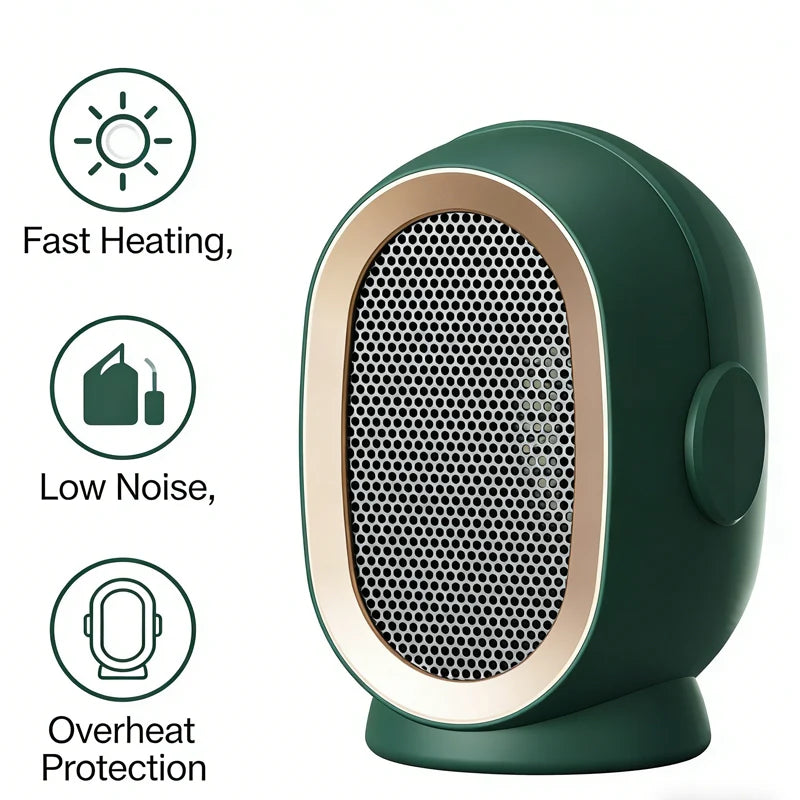 Mini Electric Fan Heater,800 Watts, Suitable for Offices and Homes
