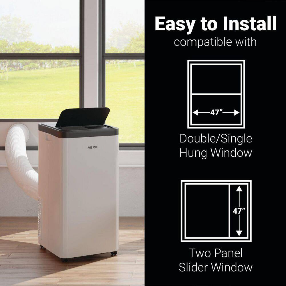 8,000 BTU (DOE) Portable Air Conditioner Cools 550 Sq. Ft. with Dehumidifier in White