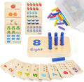 Wooden Number Blocks and Counting Peg Boards: Educational Math Manipulatives for Toddlers and Kindergarteners Learning Numbers and Math Concepts