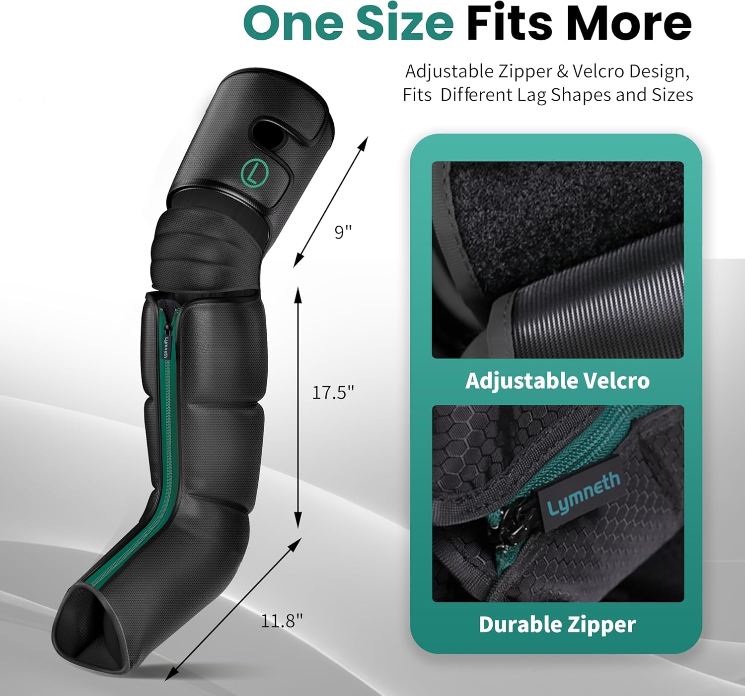 Leg Massager with Heat and Comression, Foot and Leg Massager for Circulation and Pain Relief, Air Compression Boots with 9 Intensity Levels, Full Leg Recovery Therapy Mechine