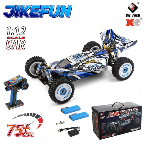 124017 RC Car 75KM/H 2.4G Brushless Remote Control Vehicle 4WD Electric High Speed Racing Drift Truck Toys for Children