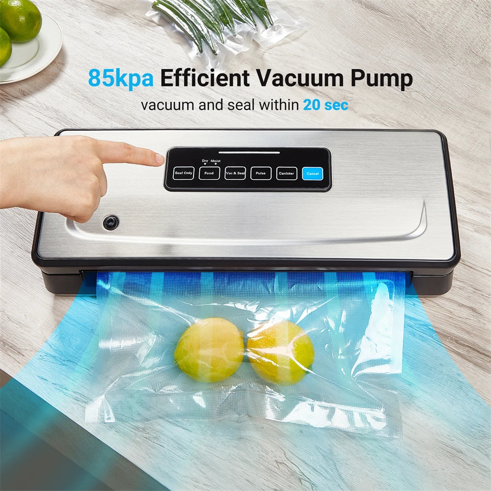Plastic Bag Sealer Vacuum Sealing Machines with Dry/Moist/Pulse/Canister Packaging Modes Versatile Kitchen Appliances