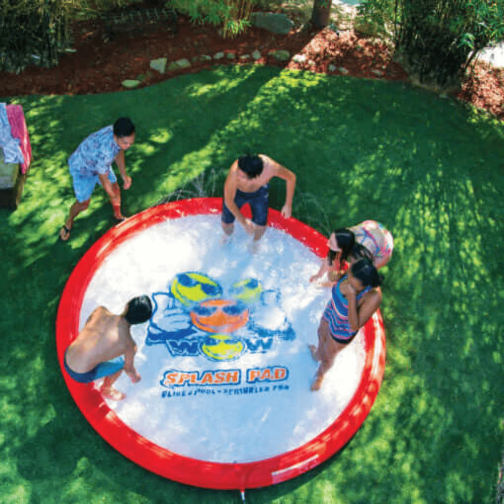 WOW Watersports Splash Pad 10' W Built-In Adjustable Sprinkler System and Thick PVC