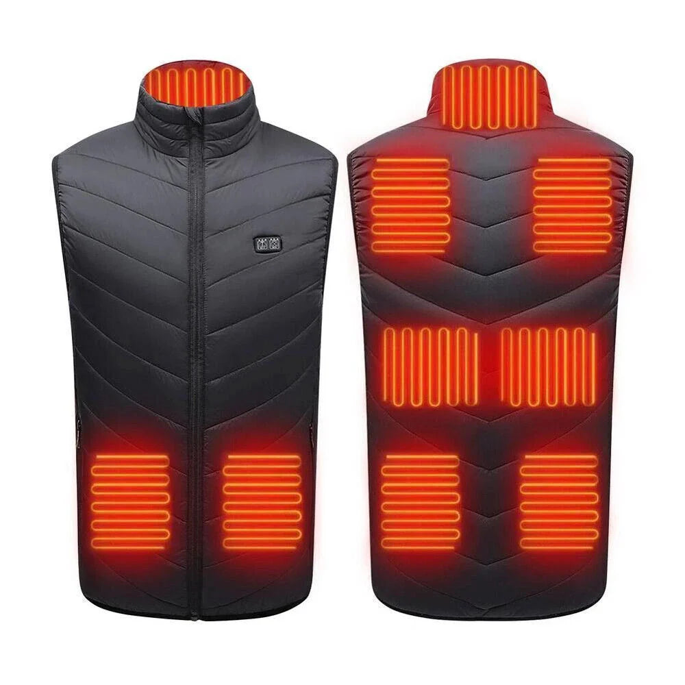 Heated Vest 9 Heating Zones with 10000Mah Battery Pack Electric Heating Vest US