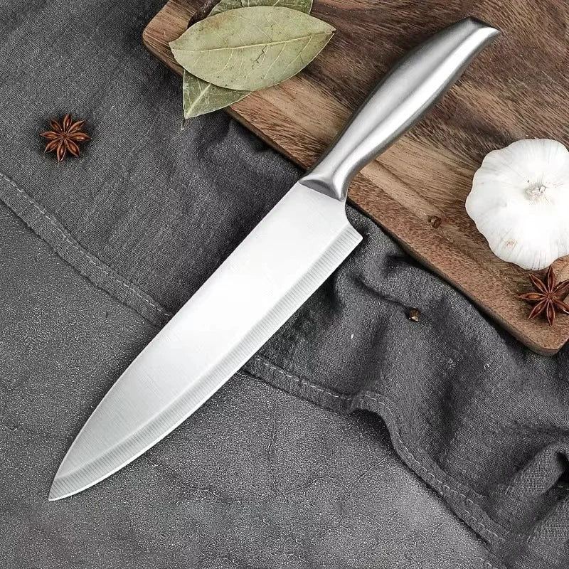 New 5-Piece Forged Stainless Steel Knife Set -Professional Chef Knife & Heavy Duty Bone Cutter for Home Kitchen & Restaurant Use