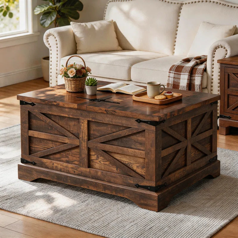 Fellsburg 31.1" W Square Lift Top Storage Coffee Table