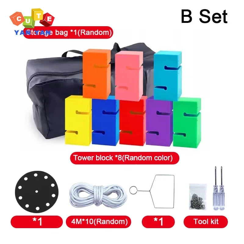 Teamwork Building Block Set Adult Team Building Activity Game for Team Outdoor Activities Game Corporate Office Ice Breaking Colleague Sport Day Track Field for People
