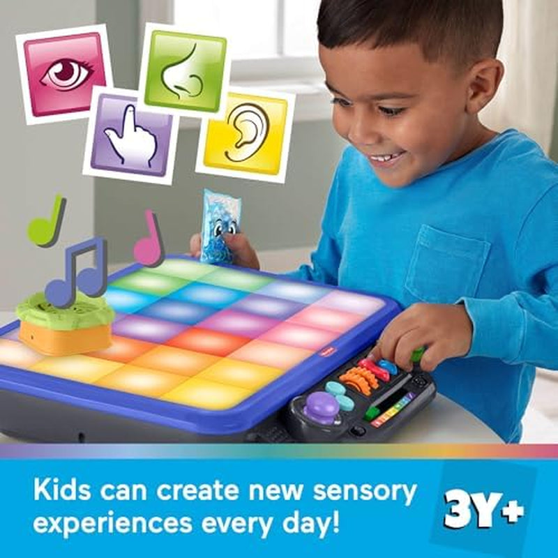 Learning Toy Sensory Bright Light Station, Activity Table with Games Music & Sounds for Preschool Kids Ages 3+ Years