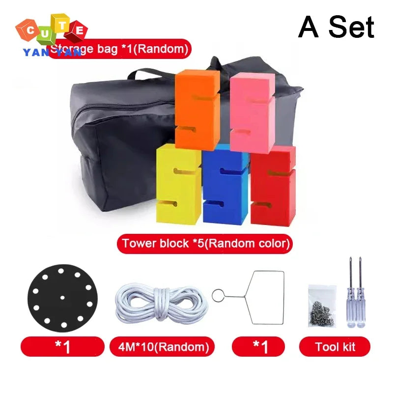 Teamwork Building Block Set Adult Team Building Activity Game for Team Outdoor Activities Game Corporate Office Ice Breaking Colleague Sport Day Track Field for People