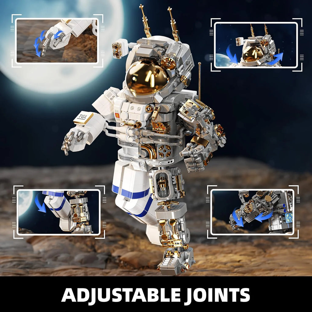 Space Astronaut Building Set with Display Stand for Boys Age 8-12