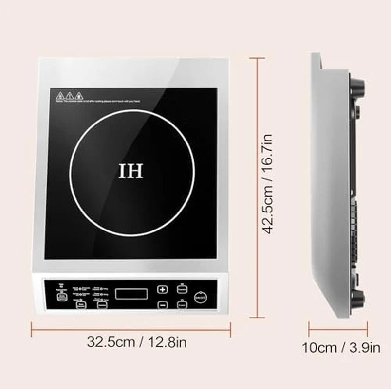 Portable Induction Cooktop, 3500W Countertop Burner, 8 Heat Settings Heat Settings & Stainless Steel Housing, 24H Appointment Scheduling