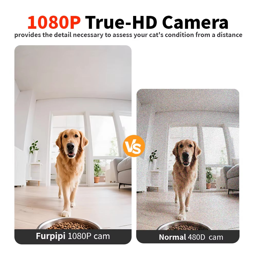 8L Automatic Cat Feeder with 1080P Camera Video 5G Wifi Cat Food Dispenser Pet Smart Voice Recorder Tuya APP Pet Auto Feeder