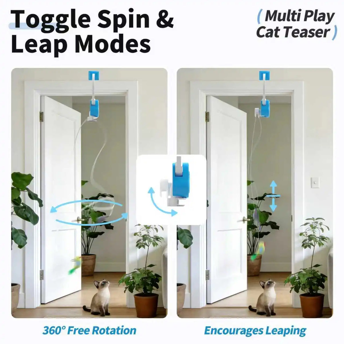 Interactive Cat Toys for Indoor Cats Automatic Electric Flying Bird Feather Mouse Toy ，Hanging Electric Kitty Toys ﻿