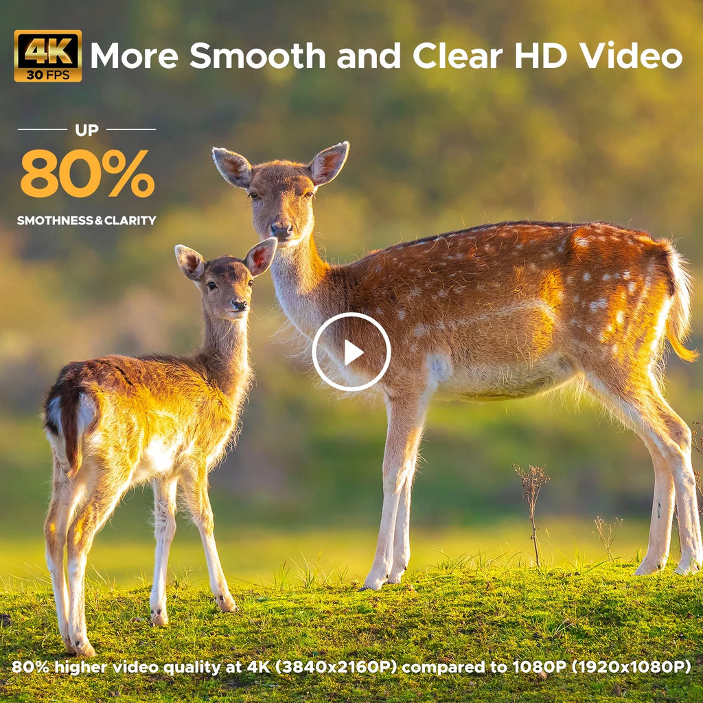 Trail Camera 4K 48MP Game Deer Hunting Camera with Night Vision Motion Activated Waterproof