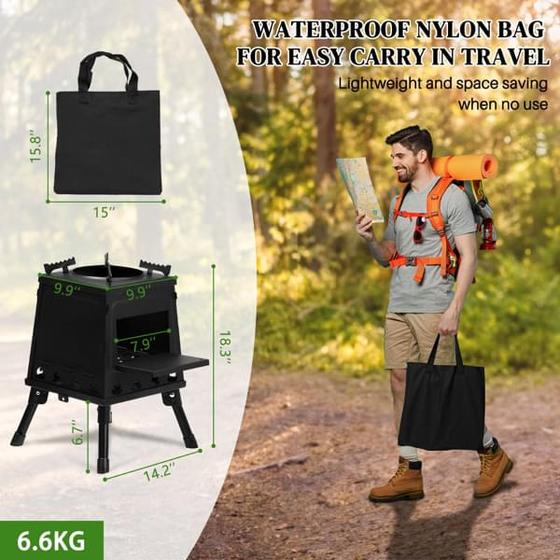 36X36X46.5Cm Wood Camping Stove