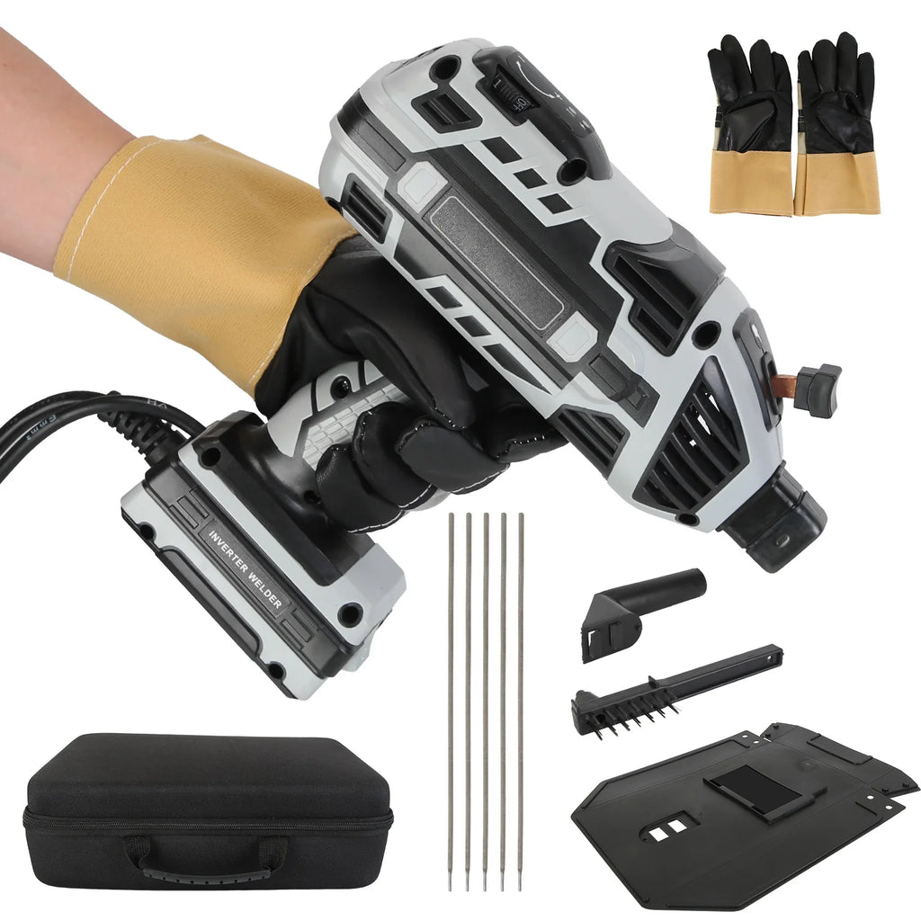 1Set 110V 120Amp Welding Machine 4600W Portable Welder Gun Hand Held Welding Machine Electric Stick Welder with 20 to 120Amp Output IGBT Inverter