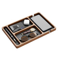 Wooden Office Desktop Storage Box Solid Wood Partition Storage Box Mobile Phone Headphone Debris Storage Box Wooden Storage Tray