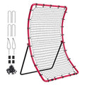 Baseball and Softball Rebounder Net, 4 X 5.5 Ft Pitchback Baseball Pitching Nest, Pitch Return Trainer Rebound Net with Pitching Target, All Angle Fielding Rebound Net for Grounders Pop Flies