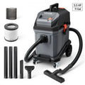 Commercial Shop Vac, 11 Gallon Wet Dry Shop Vacuum, 5.5 Peak HP Portable with One-Button Self-Cleaning, 1350W Input, 1.25In X 7Ft Hose, 20Ft Cord, Industrial-Grade for Jobsite, Workshop
