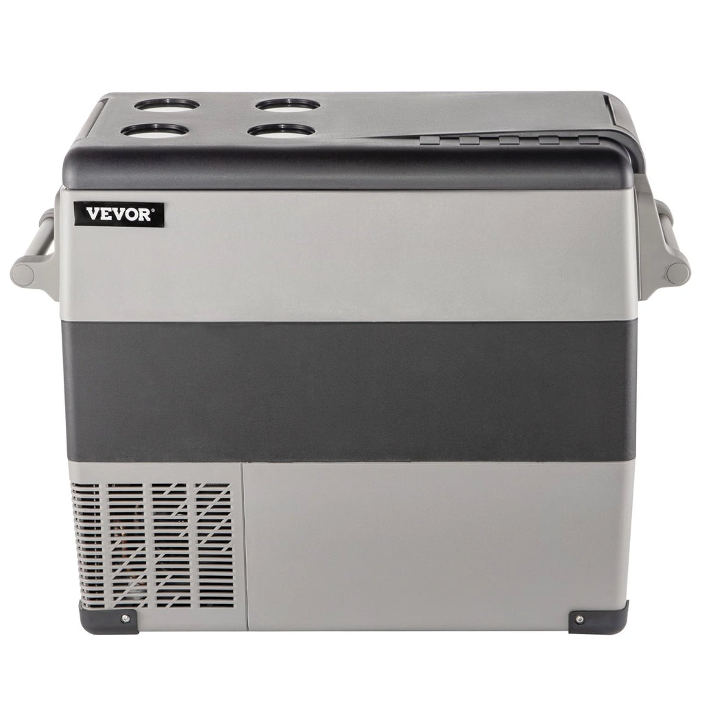 VEVOR 12 Volt Refrigerator, 58 Quart Car Refrigerator, Dual Zone Portable Refrigerator,Rv Refrigerator with 12/24V DC and 110-240V AC, Freezer Fridge Cooler, for Car, RV, Camping and Home Use