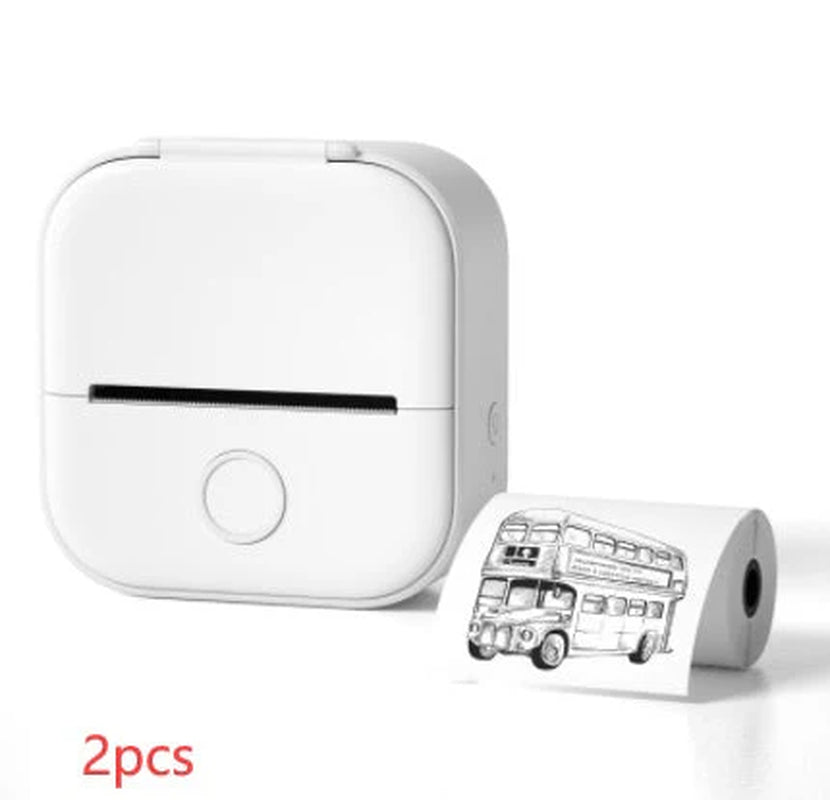 Portable Mini Thermal Label Printer Home Photo Printer Student Wrong Question Printer Bluetooth-Compatible Mini Label Printer Price Tag
