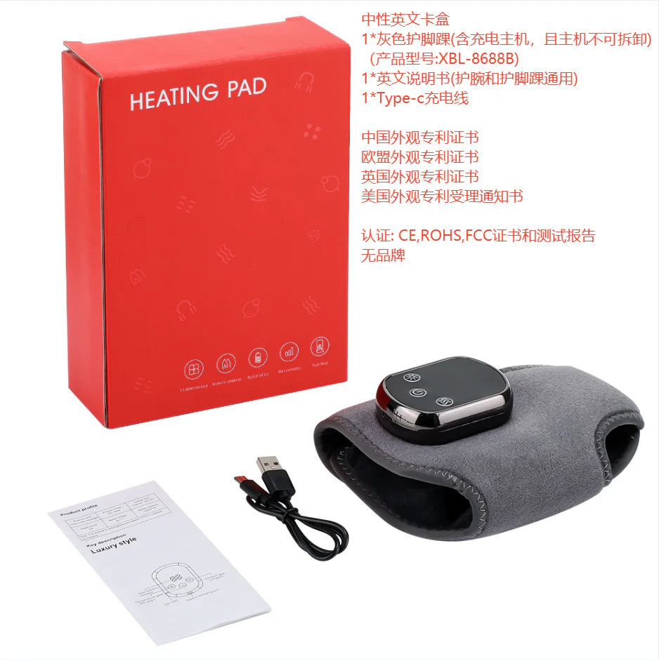 Cross-Border New USB Electric Ankle Protection Hot Compress Massager Rechargeable Ankle Joint Care Foot Massager