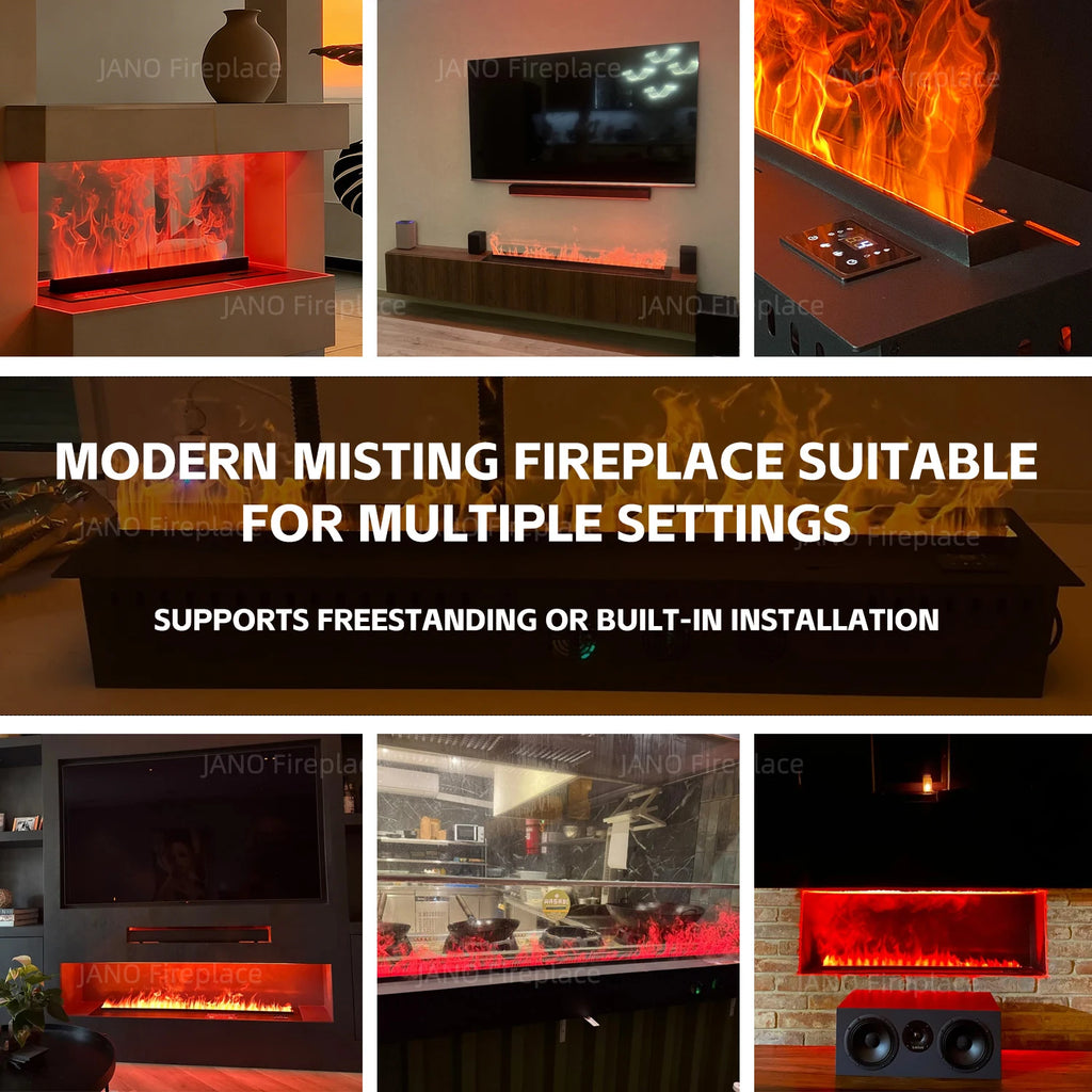 Local Stock USA EU 3D Water Vapor Fireplace with UV Electric Fireplace TV Stand Inserts Living Room Decorative, Fast Delivery