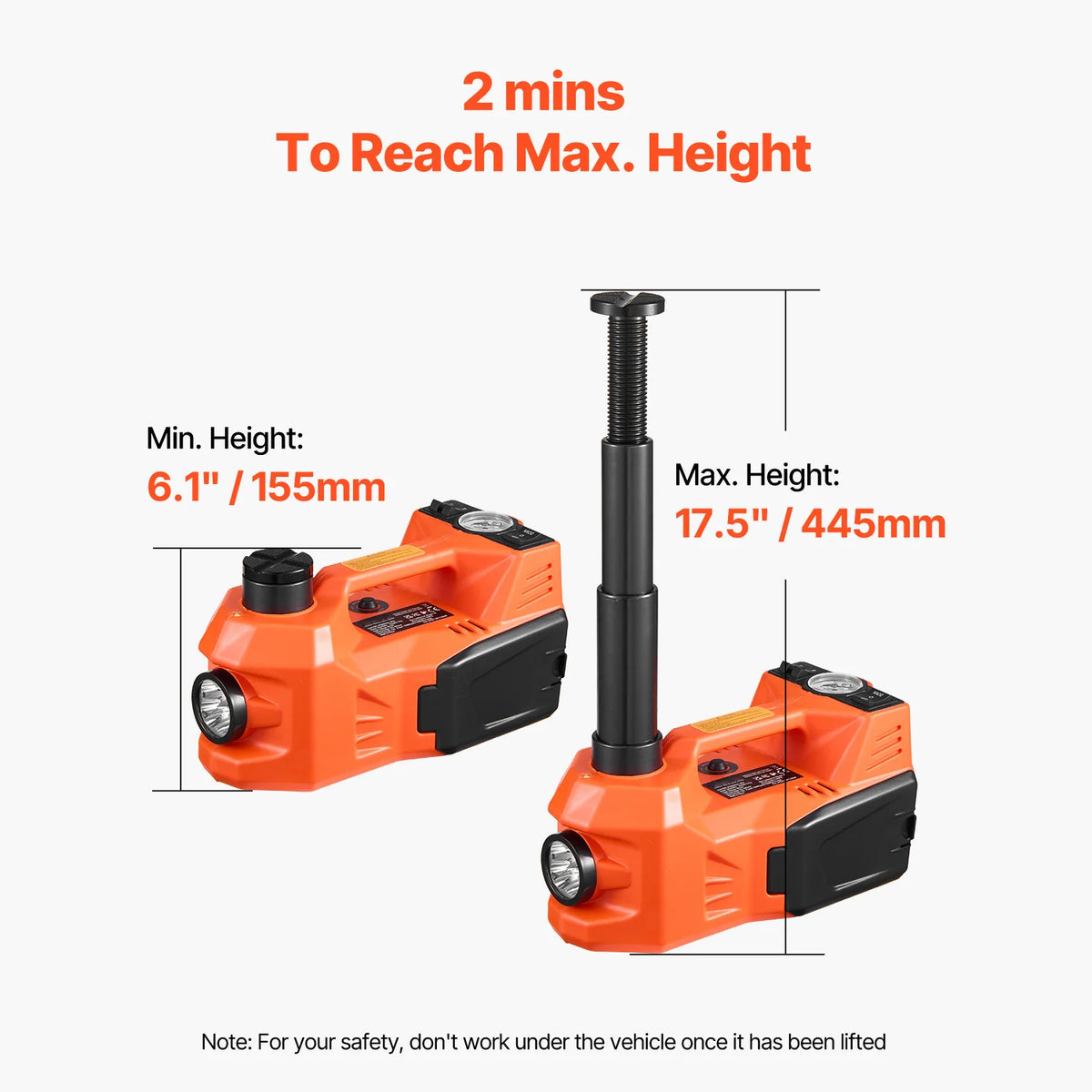 Electric Car Jack, 5 Tons /11000 Lbs, Electric Scissor Jack with Built-In Inflator, 12V Adjustable Tire Change Replacement with Secure Hammer & LED Light, Portable Jack Kit for Sedan, SUV, Truck